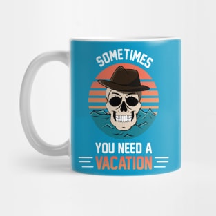 Funny Comedical Vacation skull Mug